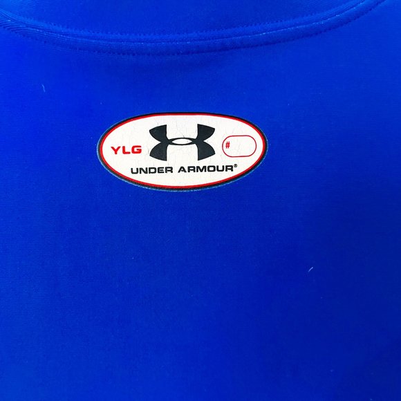 Under Armour YLG, Youth long sleeve, Blue, Mock Neck, Large - Picture 6 of 6